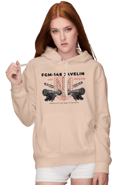 Women`s hoodie with prints FGM 148 Javelin. Caesar, himars, javelin, nlaw, patriot, weapons, zaluzhny. 2070702