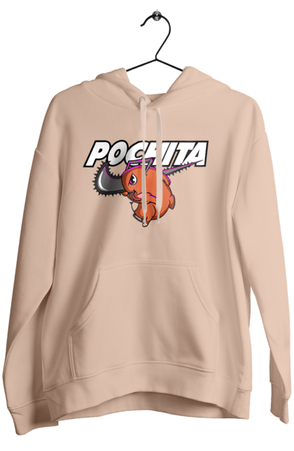 Women's hoodie with prints Chainsaw Man Pochita. Anime, chainsaw man, demon, manga, pochita, shonen. 2070702