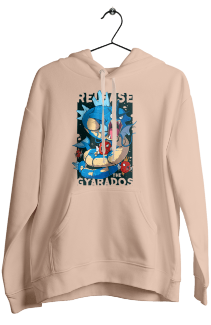 Women's hoodie with prints Pokemon Gyarados. Anime, games, gyarados, nintendo, pokemon, pokemon go. 2070702