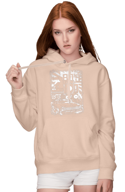 Women`s hoodie with prints 80 E, Machine And Music. 80, 80s, machine, music. 2070702