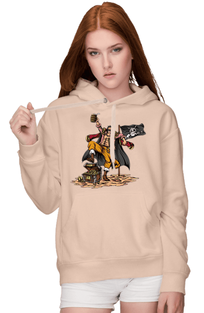 Women's hoodie with prints One Piece Gol D. Roger. Anime, gol d. roger, gold roger, manga, one piece, straw hat pirates. 2070702