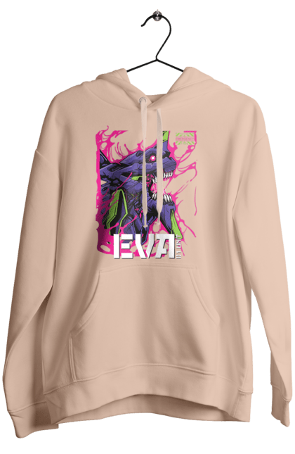 Women's hoodie with prints Evangelion. Angel, anime, eva 01, evangelion, manga, neon genesis evangelion, shinji. 2070702