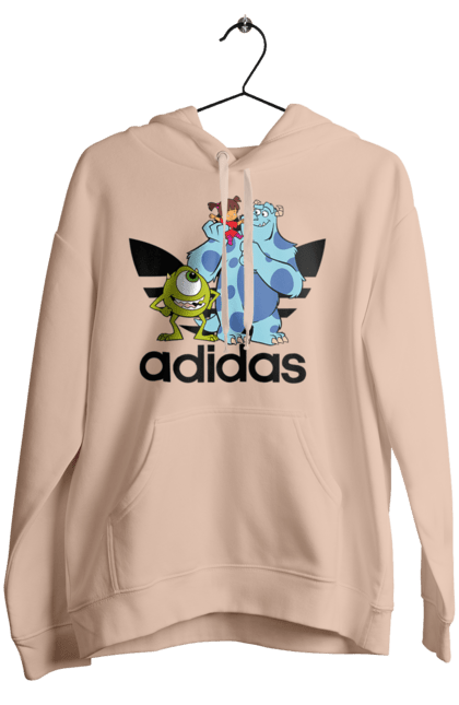 Жіноче худі з принтом "Adidas Корпорація монстрів". Adidas, monsters inc, pixar, адідас, корпорація монстрів, мультфільм. 2070702