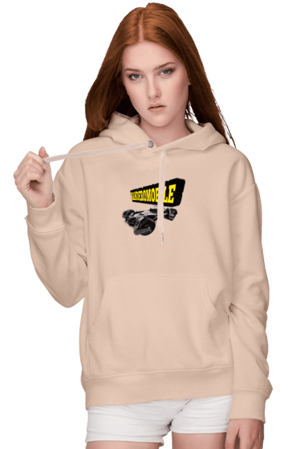 Жіноче худі з принтом "Бандеромобіль". Авто, авто бандери, автомобіль, бандеромобіль, бетмен, бетмобіль, військове авто, супер машина. 2070702