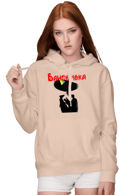 Women`s hoodie with prints Banderivka. Air force, all, bandera, banderivka, glory to ukraine, no war, orcs, plane, ukraine, ukrainian, war. 2070702