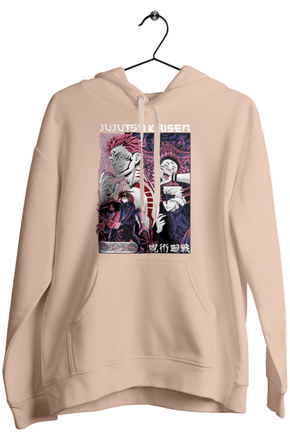 Women's hoodie with prints Jujutsu Kaisen Sukuna. Anime, dark fantasy, jujutsu kaisen, magic battle, manga, mystic, sukuna. 2070702