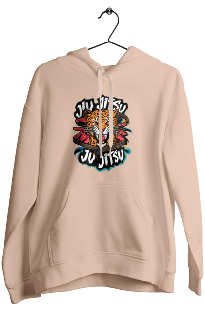 Women's hoodie with prints Jujutsu. Animal, japan, jiu jitsu, jujutsu, leopard, martial arts, ninja, samurai, sport. 2070702