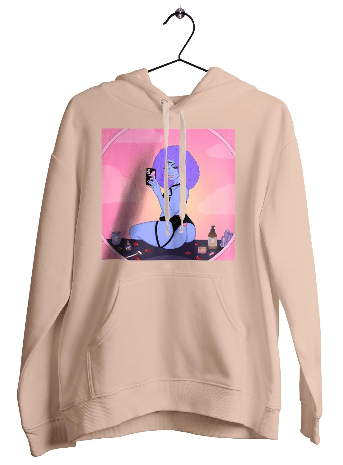 Purple Girl Photo In The Mirror