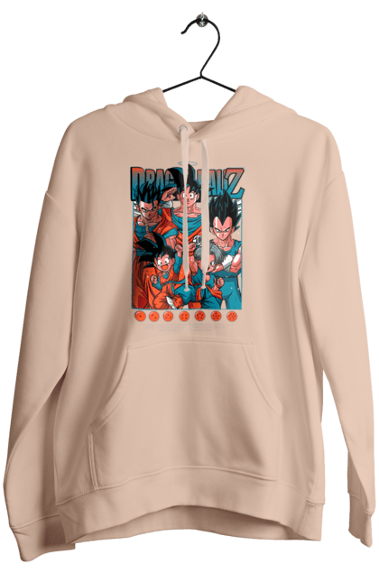 Жіноче худі з принтом "Перли дракона". Anime, dragon ball, goku, manga, vegeta, аніме, вегета, гоку, манга, перли дракона. 2070702