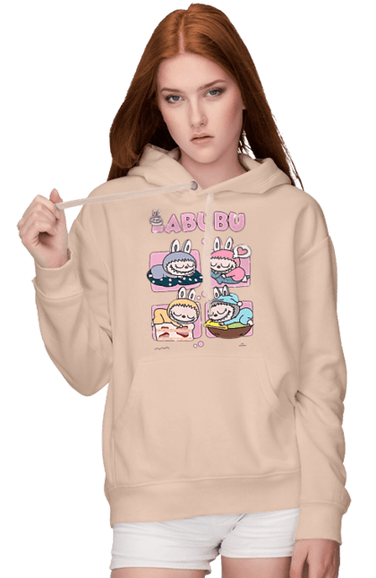 Women`s hoodie with prints Labubu`s Dream. Labubu, toys, weird cute. 2070702