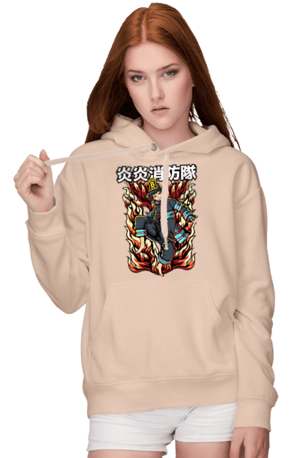 Women's hoodie with prints Fire Force Shinra Kusakabe. Anime, fire force, manga, shinra, shinra kusakabe. 2070702