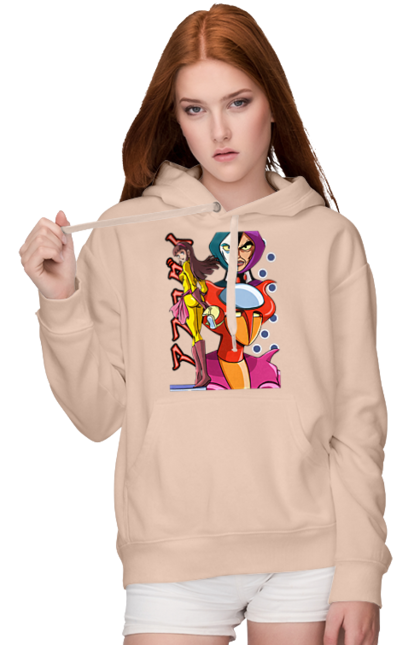 Women's hoodie with prints Mazinger Z Aphrodite. Anime, aphrodite, manga, mazinger z, mecha, robots. 2070702