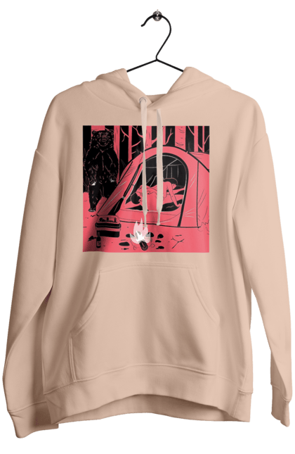 Women`s hoodie with prints 69 In The Tent. 69, bear, forest, sex, tent. 2070702