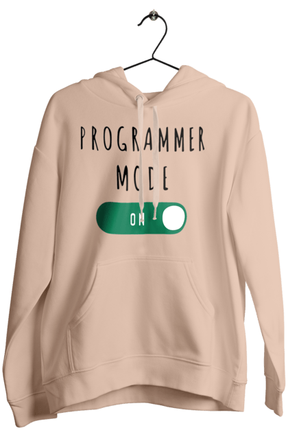 Жіноче худі з принтом "Режим програміста". Айті, айтішник, для айтішника, для програміста, подарунок айтішнику, подарунок програмісту, програміст, режим програміста, розробник. 2070702