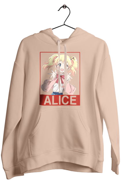 Women's hoodie with prints Kiniro Mosaic Alice Cartelet. Alice, alice cartelet, anime, gold mosaic, kiniro mosaic, kinmoza, manga. 2070702