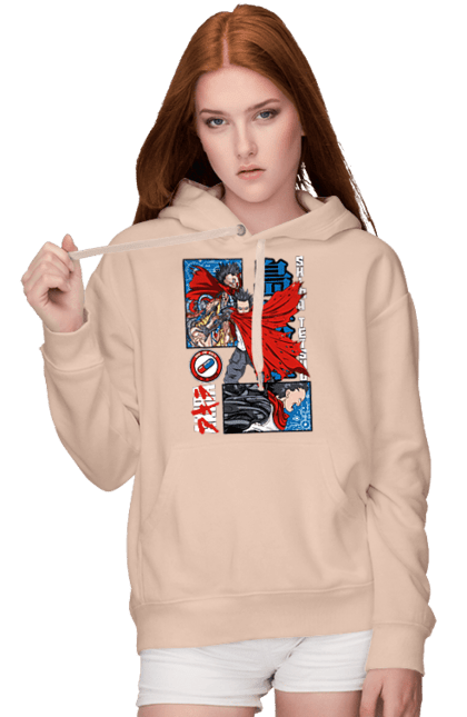 Women's hoodie with prints Akira Tetsuo Shima. Akira, anime, cyberpunk, manga, tetsuo shima. 2070702