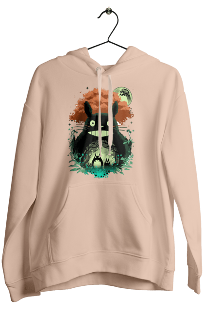 Women's hoodie with prints Totoro. Adventures, anime, comedy drama, fantasy, film, my neighbor totoro, tv series. 2070702