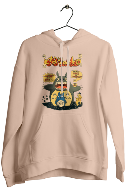 Women's hoodie with prints Totoro. Adventures, anime, comedy drama, fantasy, film, my neighbor totoro, tv series. 2070702