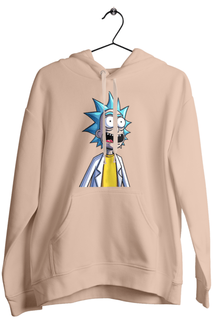 Жіноче худі з принтом "Рік та Морті". Rick and morty, мультфільм, наукова фантастика, пригоди, рік, рік і морті, трагікомедія, чорний гумор. 2070702