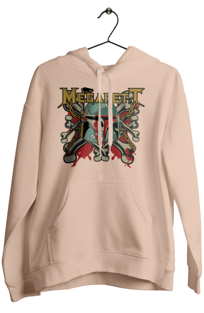 Women's hoodie with prints Megafett. Bob fett, boba fett, clone, head hunter, megadeth, megafett, star wars. 2070702