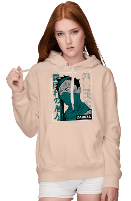 Women's hoodie with prints Naruto Zabuza Momochi. Anime, character, hidden mist demon, manga, naruto, tv series, zabuza momochi. 2070702