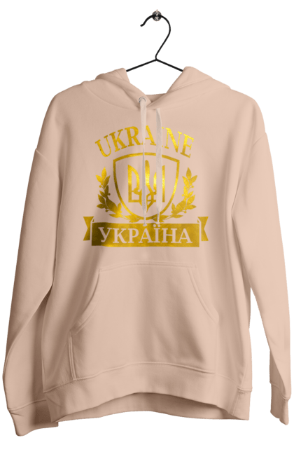 Women`s hoodie with prints Emblem of Ukraine. Герб, герб україни, доброго вечора, з гербом україни, зсу, патріотична, прапор. 2070702