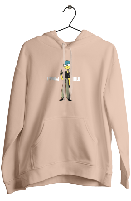 Women`s hoodie with prints Our Crimea. Patriotic drawings, patriotic inscriptions, patriotism, war. 2070702