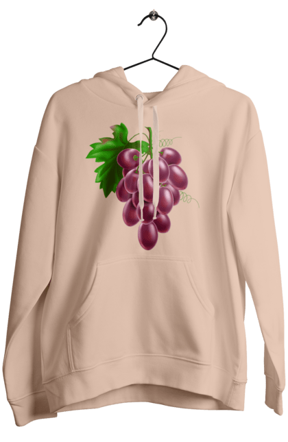 Жіноче худі з принтом "Виноград". Виноград, фрукт. 2070702