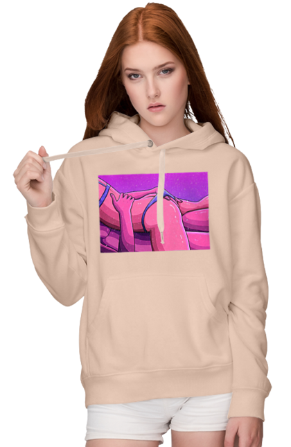 Жіноче худі з принтом "Зняття Трусиків З Дівчини". Гола, тіла, труси. 2070702