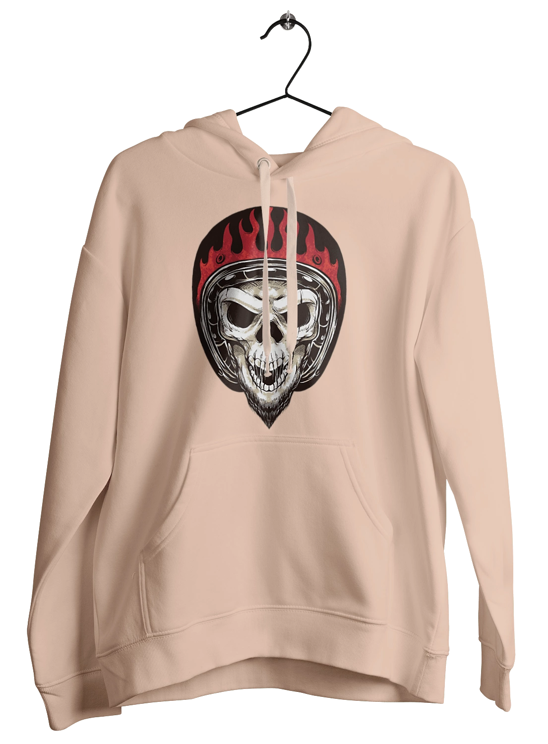 Skull in a motorcycle helmet