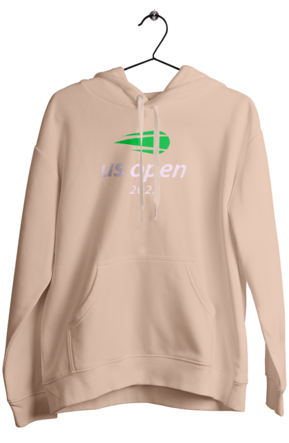 Women`s hoodie with prints US Open 2022 tennis tournament. American championship, ball, hard, new york, open championship, players, prize fund, racket, tennis, tournament grid. 2070702