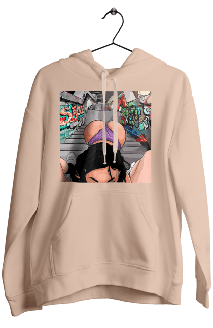 Женское худи с принтом Девушка На Коленях Перед Парнем. 18, голая, жопа, на коленях, сосать. 2070702