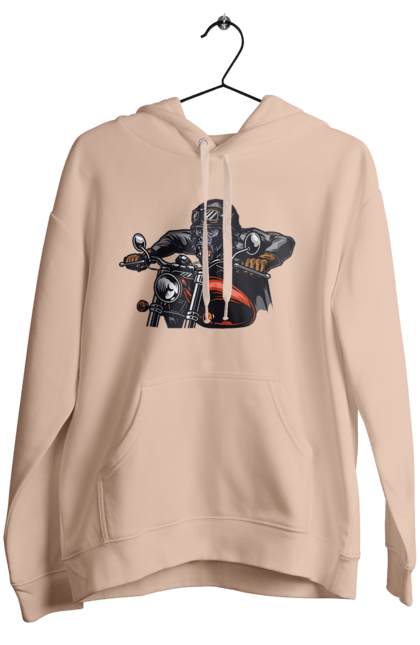 Women`s hoodie with prints Gorilla On A Moped. Gorilla, moped, speed. 2070702