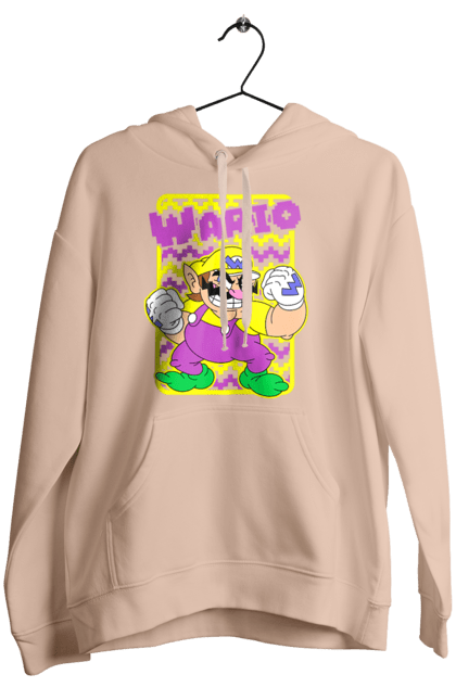 Women's hoodie with prints The Super Mario Bros. Wario. Character, game, mario, mario bros, nintendo, super mario bros, wario. 2070702