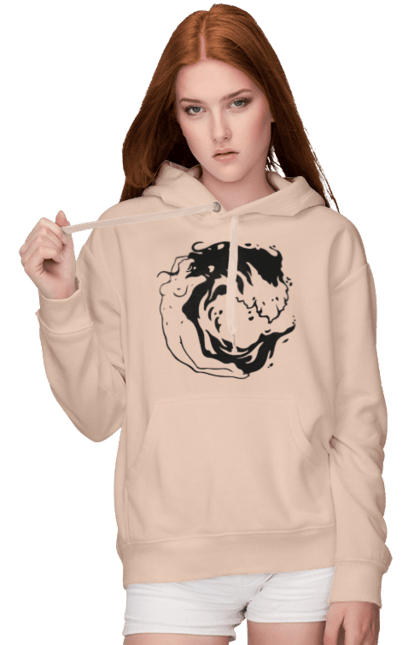 Women`s hoodie with prints Girl wave. Girl, sea, wave. 2070702