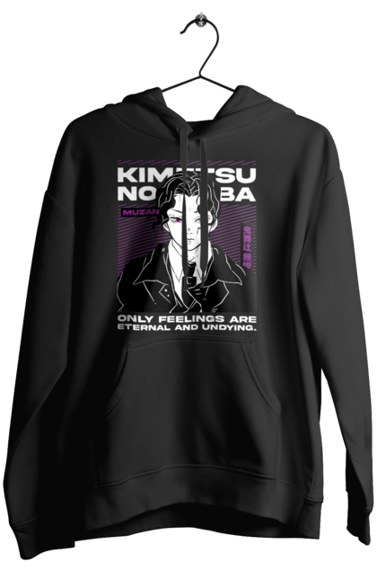 Women's hoodie with prints Demon Slayer Muzan. Anime, demon slayer, eternal paradise faith, kimetsu no yaiba, manga, muzan, twelve kizuki, upper rank six. 2070702