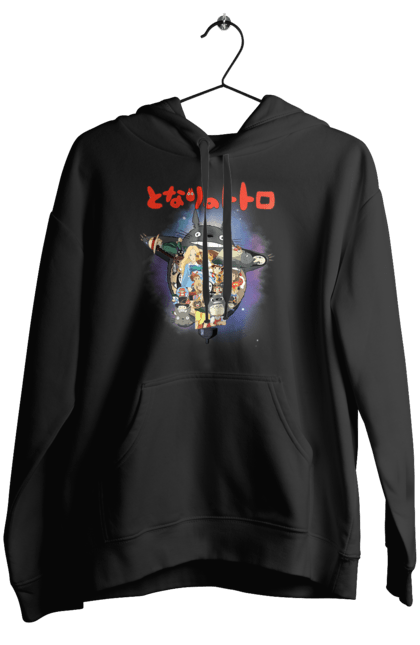 Women's hoodie with prints Totoro. Adventures, anime, comedy drama, fantasy, film, my neighbor totoro, tv series. 2070702