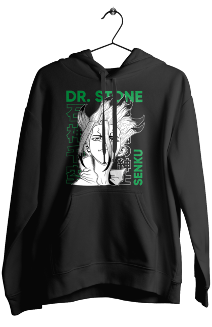 Жіноче худі з принтом "Dr. Stone Сенку". Dr. stone, ishigami, senku, senku ishigami, аніме, доктор стоун, ісіґамі, ісіґамі сенку, манга, сенку. 2070702