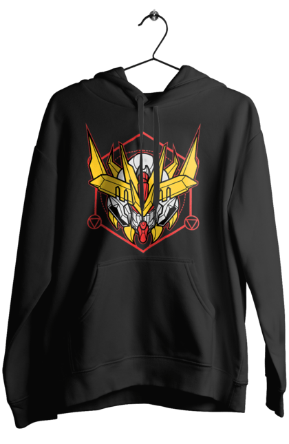 Women's hoodie with prints Gundam Barbatos Lupus Rex. Anime, asw g 08, barbatos lupus rex, game, gundam, manga, robot, video game, war. 2070702