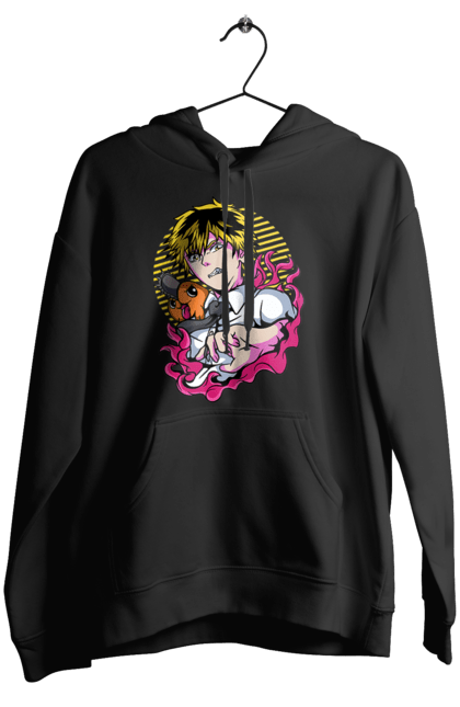 Women's hoodie with prints Chainsaw Man. Anime, chainsaw man, demon, denji, manga, pochita, shonen. 2070702