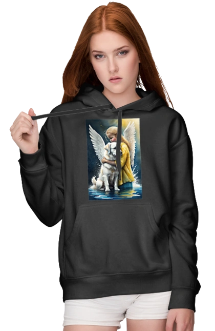 Дівчинка та собака ангел [память загиблим тваринам]