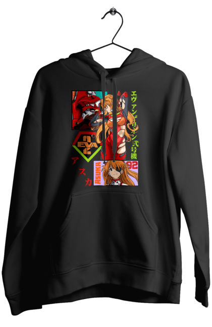 Women's hoodie with prints Evangelion Asuka. Anime, asuka, asuka langley sorry, eva 02, evangelion, eve, kaoru, manga, ray, shinji. 2070702