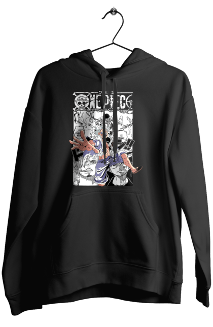 Women's hoodie with prints One Piece Luffy. Anime, luffy, manga, monkey de luffy, one piece, pirates. 2070702