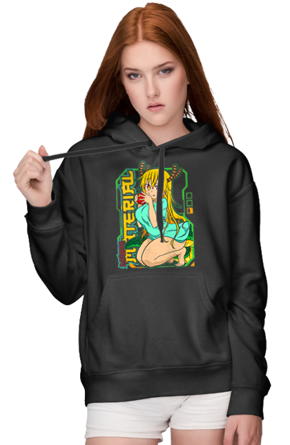 Women's hoodie with prints Miss Kobayashi's Dragon Maid. Anime, dragon, kobayashi, manga, miss kobayashi, toru kobayashi. 2070702