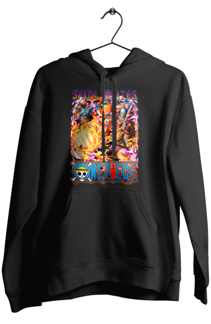 Women's hoodie with prints One Piece Portgas D. Ace. Anime, fire fist, gol d. ace, manga, one piece, portgas d. ace, straw hat pirates. 2070702