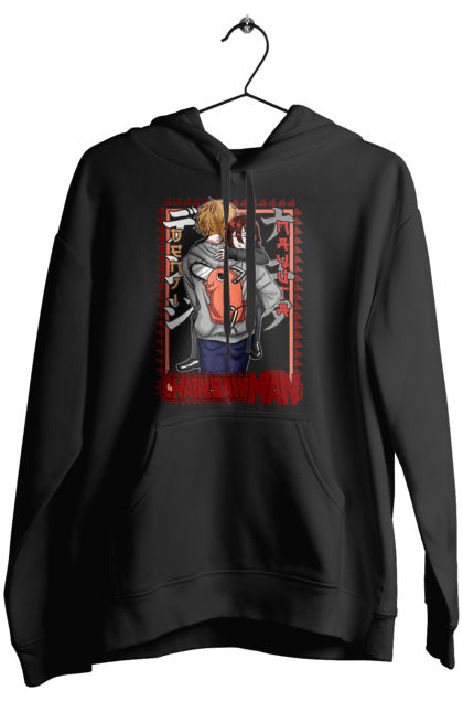 Women's hoodie with prints Chainsaw Man Denji and Nayuta. Anime, chainsaw man, demon, denji, manga, nayuta, shonen. 2070702