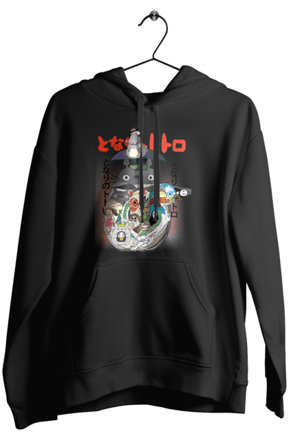 Women's hoodie with prints Totoro. Adventures, anime, comedy drama, fantasy, film, my neighbor totoro, tv series. 2070702