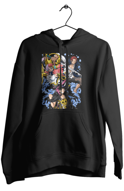 Women's hoodie with prints One Piece Luffy. Anime, luffy, manga, monkey de luffy, one piece, pirates. 2070702