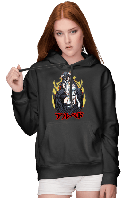 Women's hoodie with prints Overlord Albedo. Albedo, anime, lord, overlord, tv series. 2070702