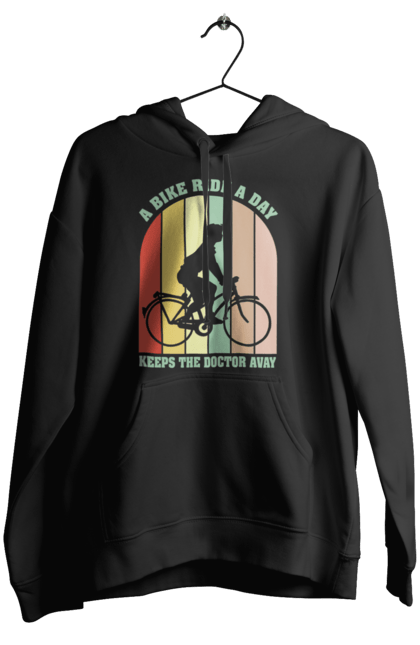 Жіноче худі з принтом "Поїздка на велосипеді". Велопрогулянка, велосипед, здоровий спосіб життя, зож, поїздка на велосипеді. 2070702